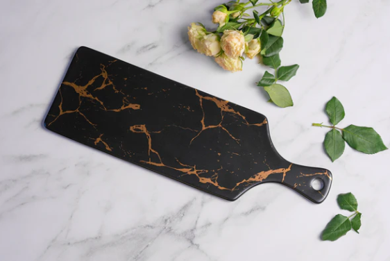 Kintsukuroi Long Pizza Plate White or Black