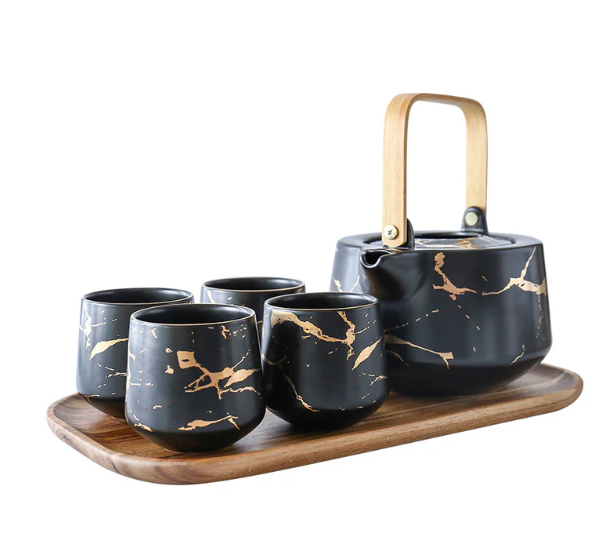 Kintsugi Teapot and Cups