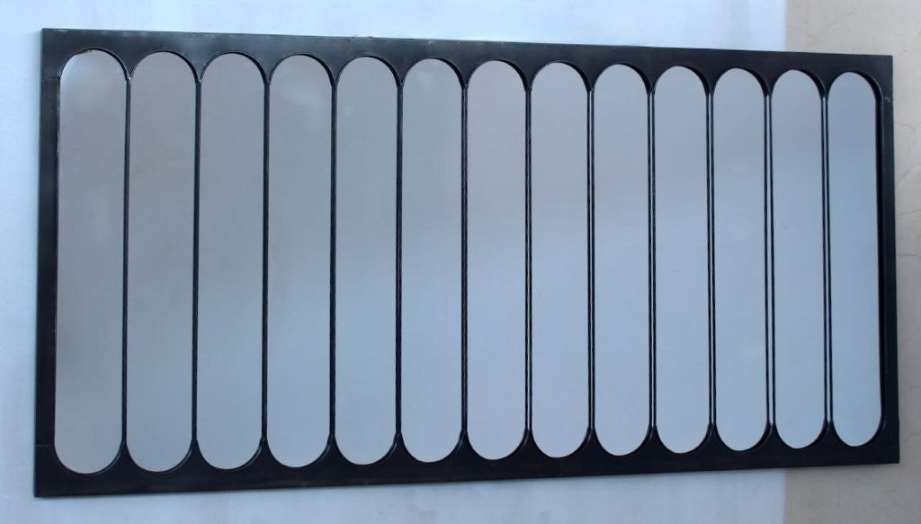 Large Oblong Metal Mirror