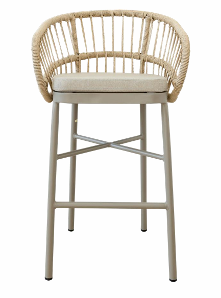 Lola Outdoor Bar Chair in Corfu Dune