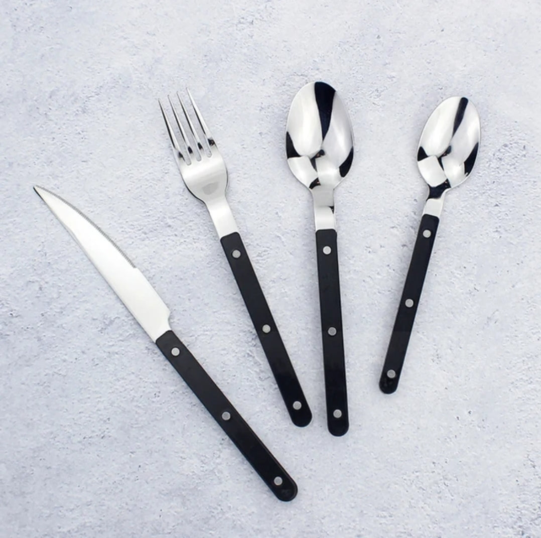 Louisiana 16 piece Cutlery Set in Black