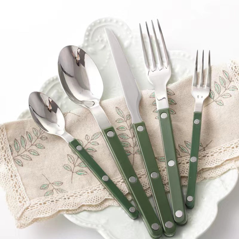 Louisiana 16 piece Cutlery Set in Dark Green