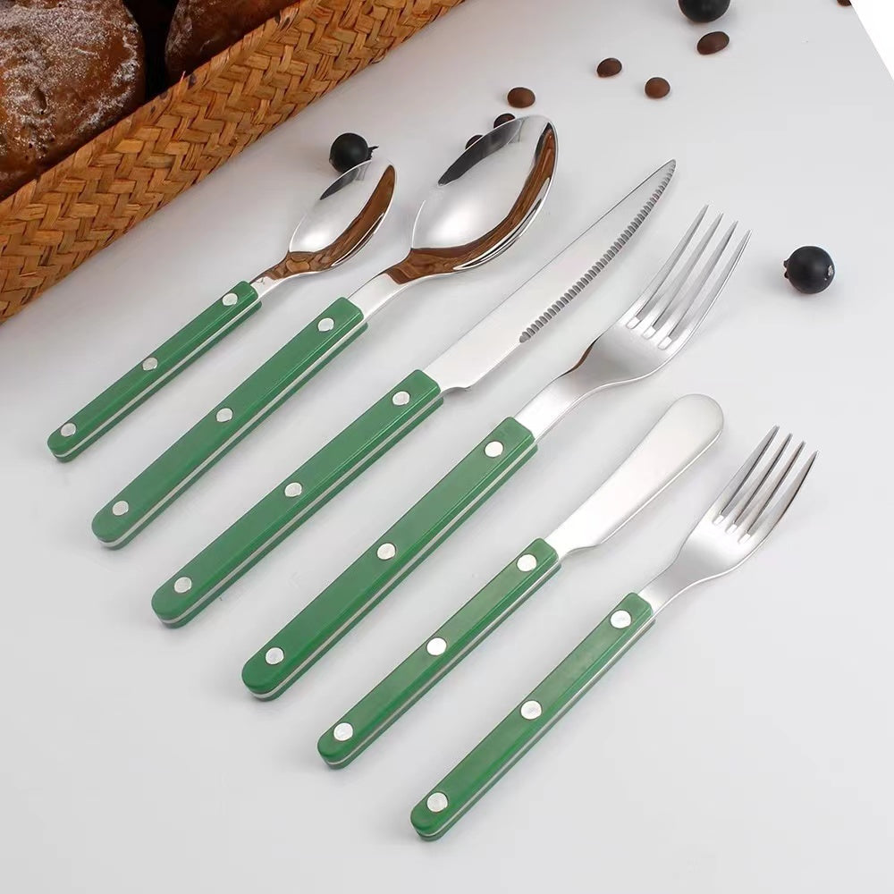 Louisiana 16 piece Cutlery Set in Dark Green