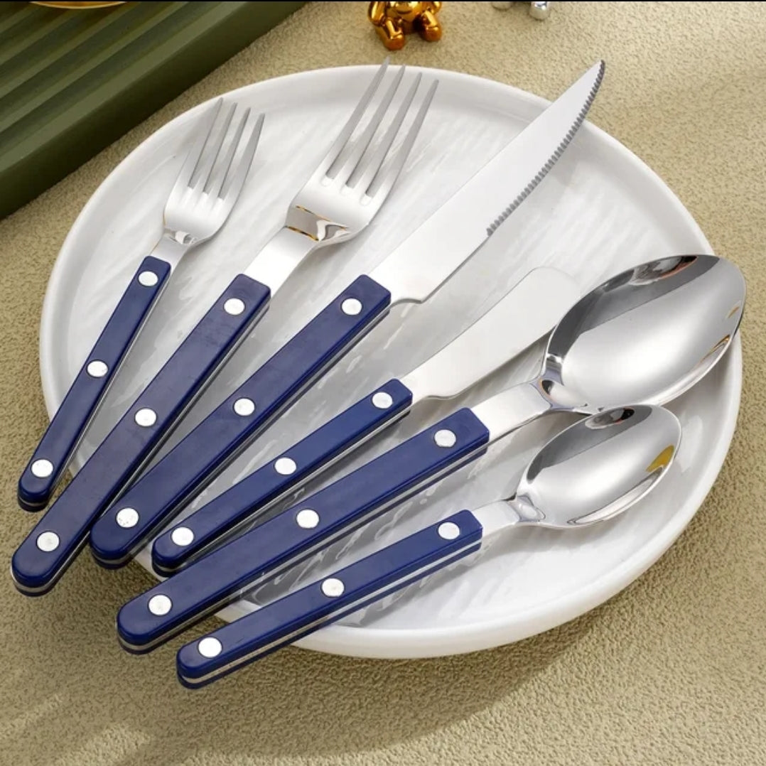 Louisiana 16 piece Cutlery Set in Navy Blue