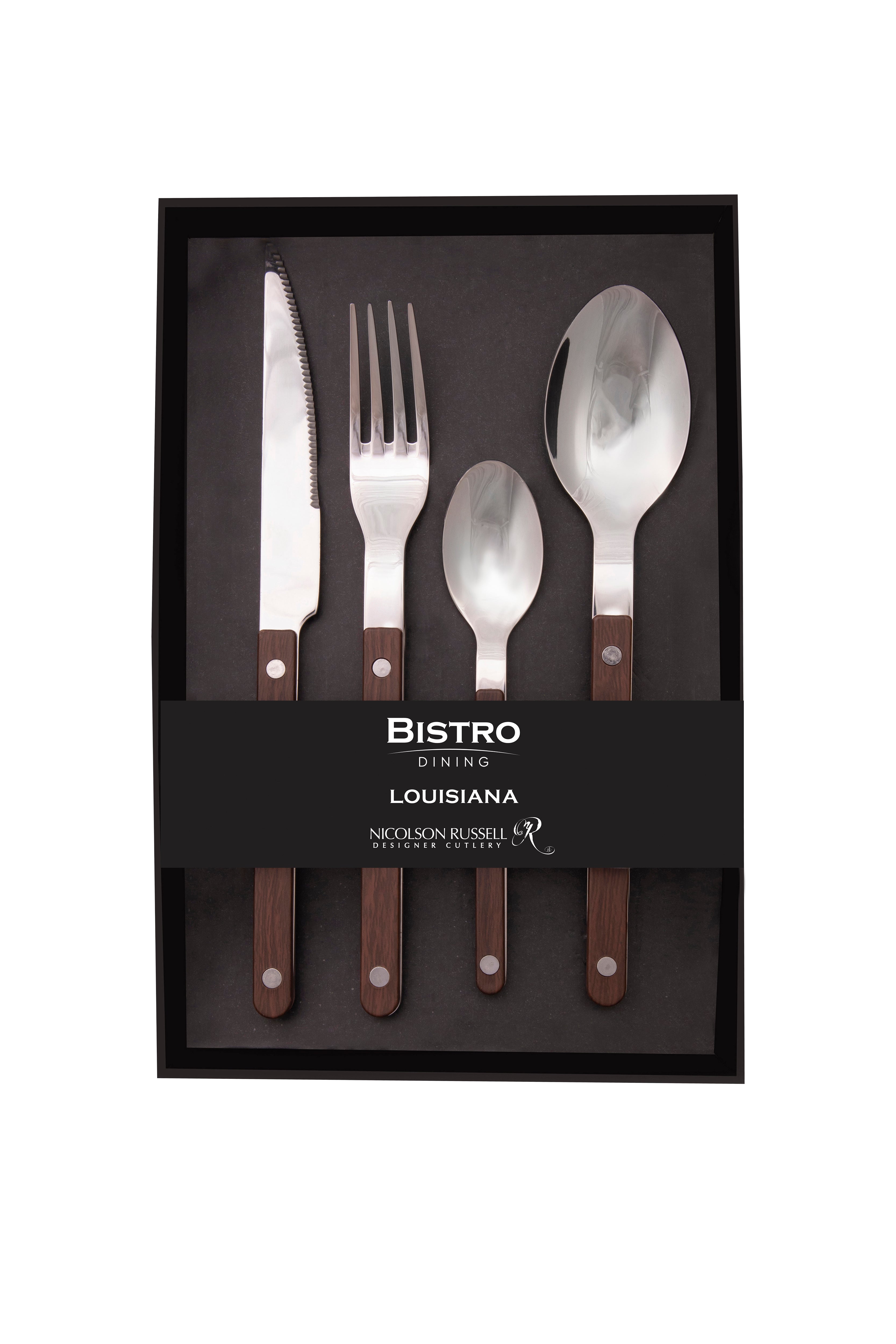 Louisiana 16 piece Cutlery Set in Wood