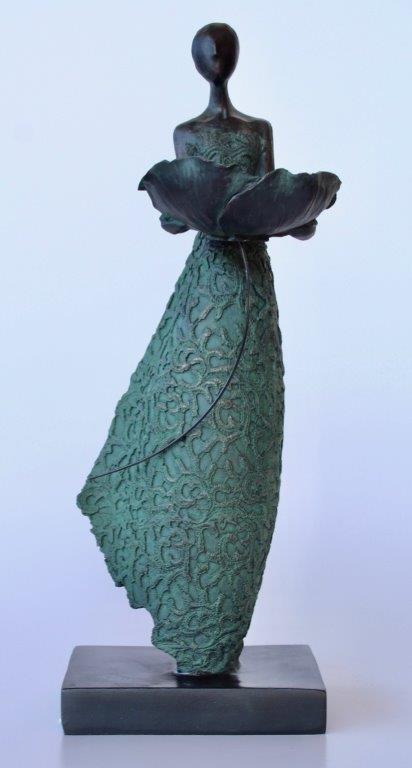 Lady with a Petal Birdfeeder