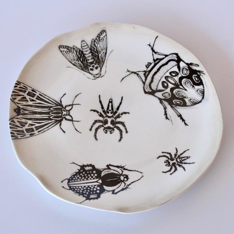 Insect Plate Design Black & White Insect Plate – NetDécor