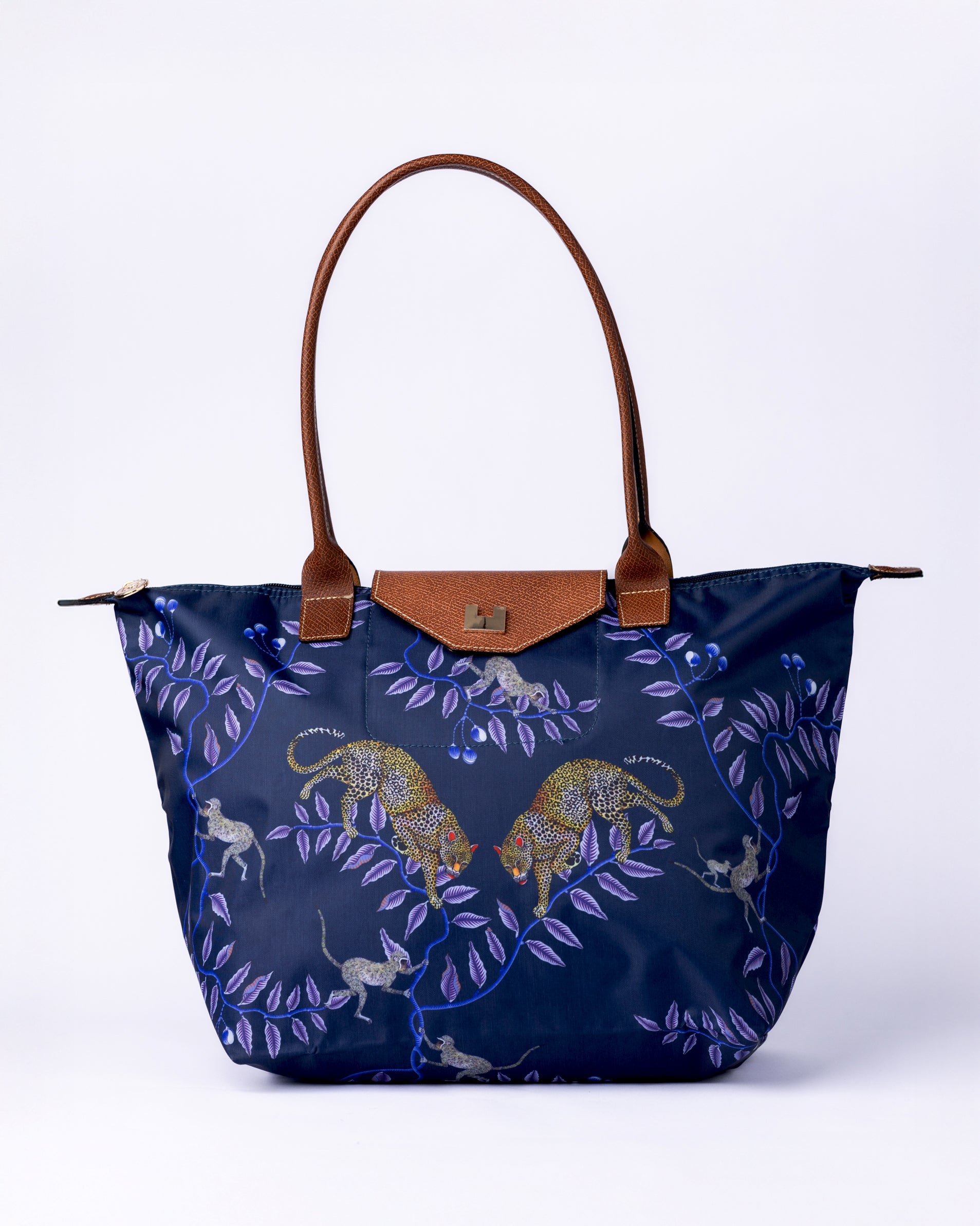 Foldable Safari Tote -Navy