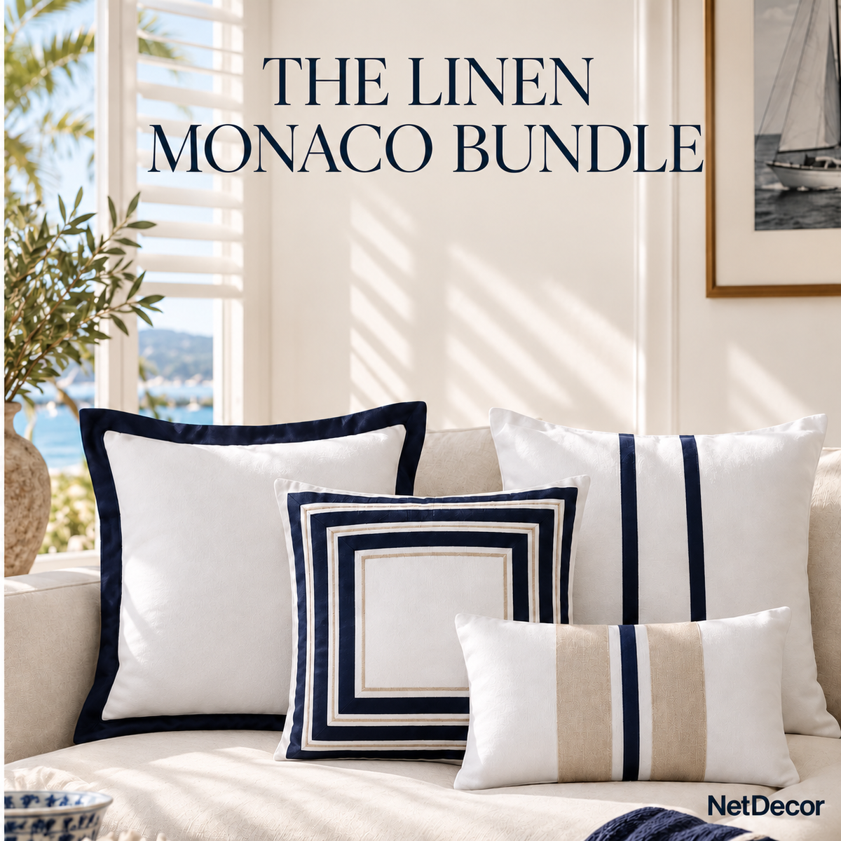 IMPORTED LINEN MONACO SCATTER CUSHION BUNDLE 🇦🇺