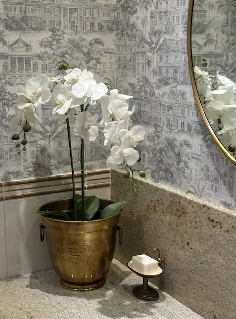 78cm Magnificent 3 Stem Faux Orchid