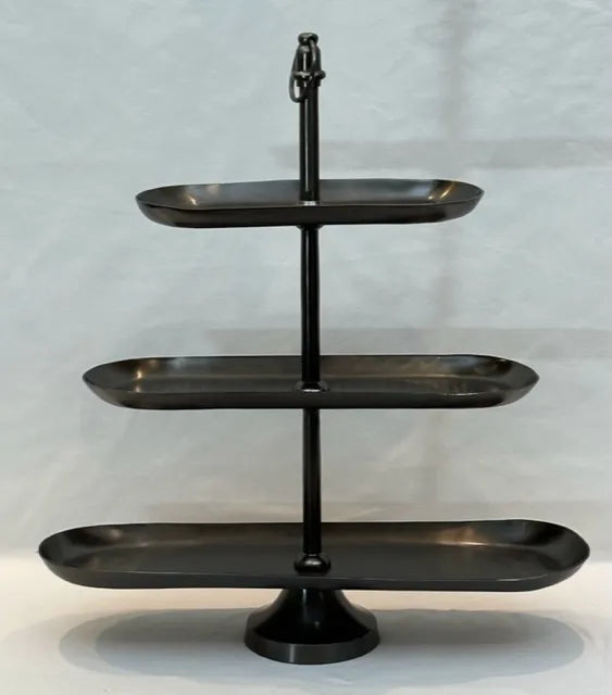 Matt Black 3 Tier Patisserie Ritz