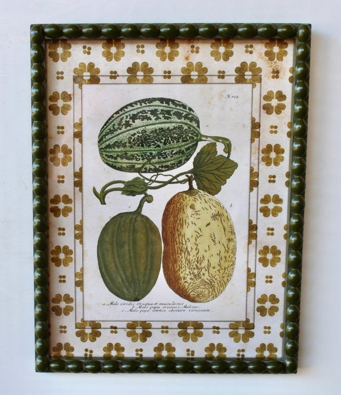 YELLOW MELON PICTURE GREEN BOBBLE FRAME