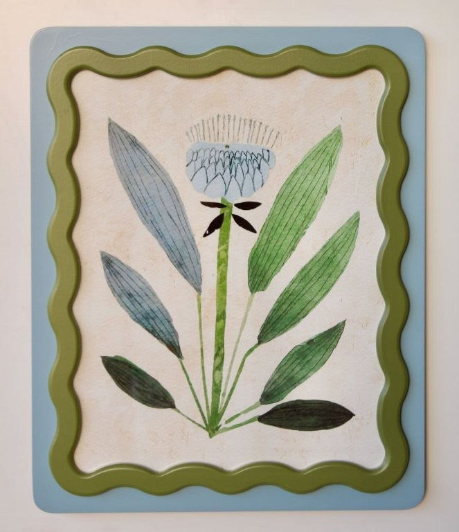 Blue & Green Scallop Flower Picture 2