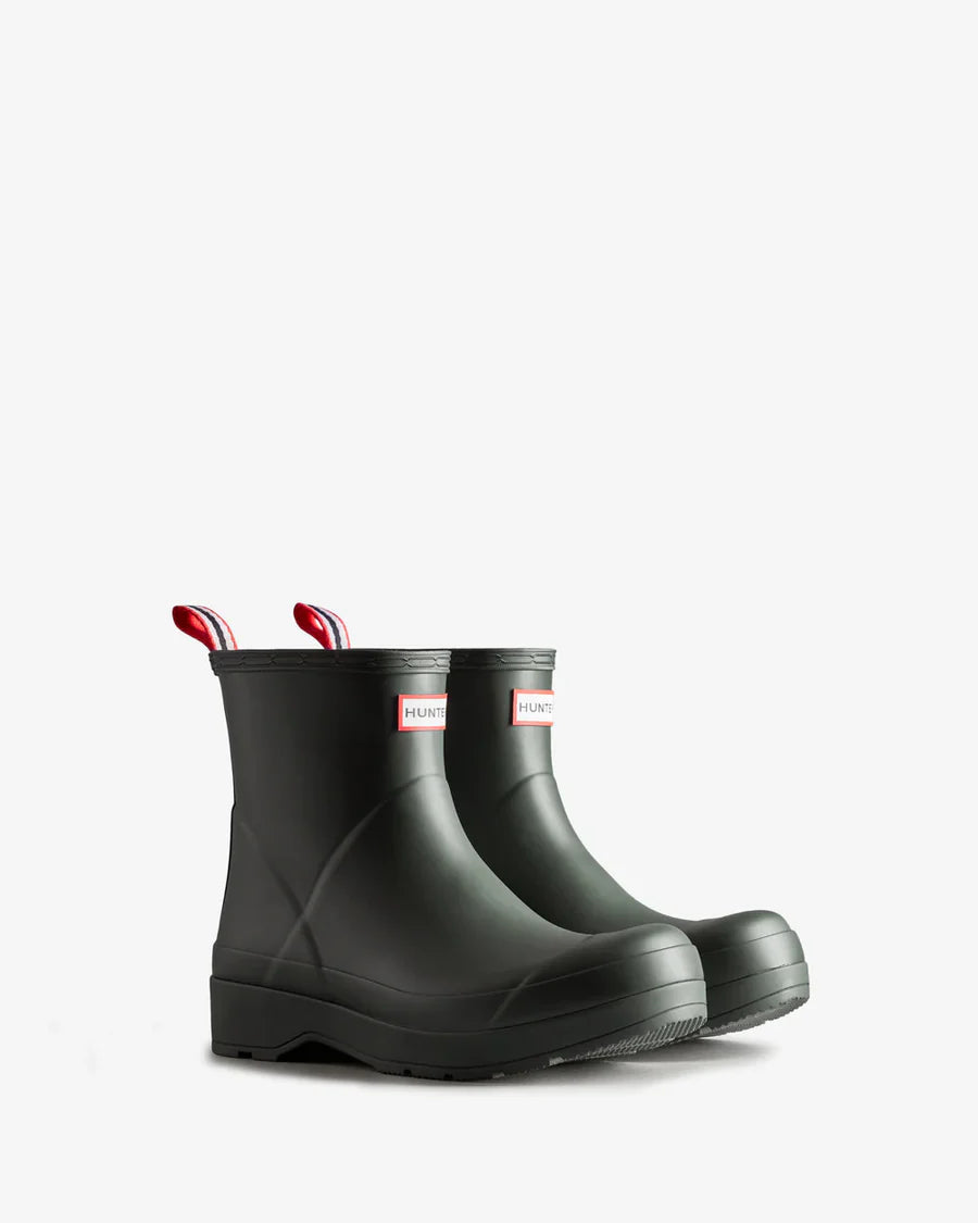 Hunter Men's Play Short Wellington Boots -  Artic Moss
