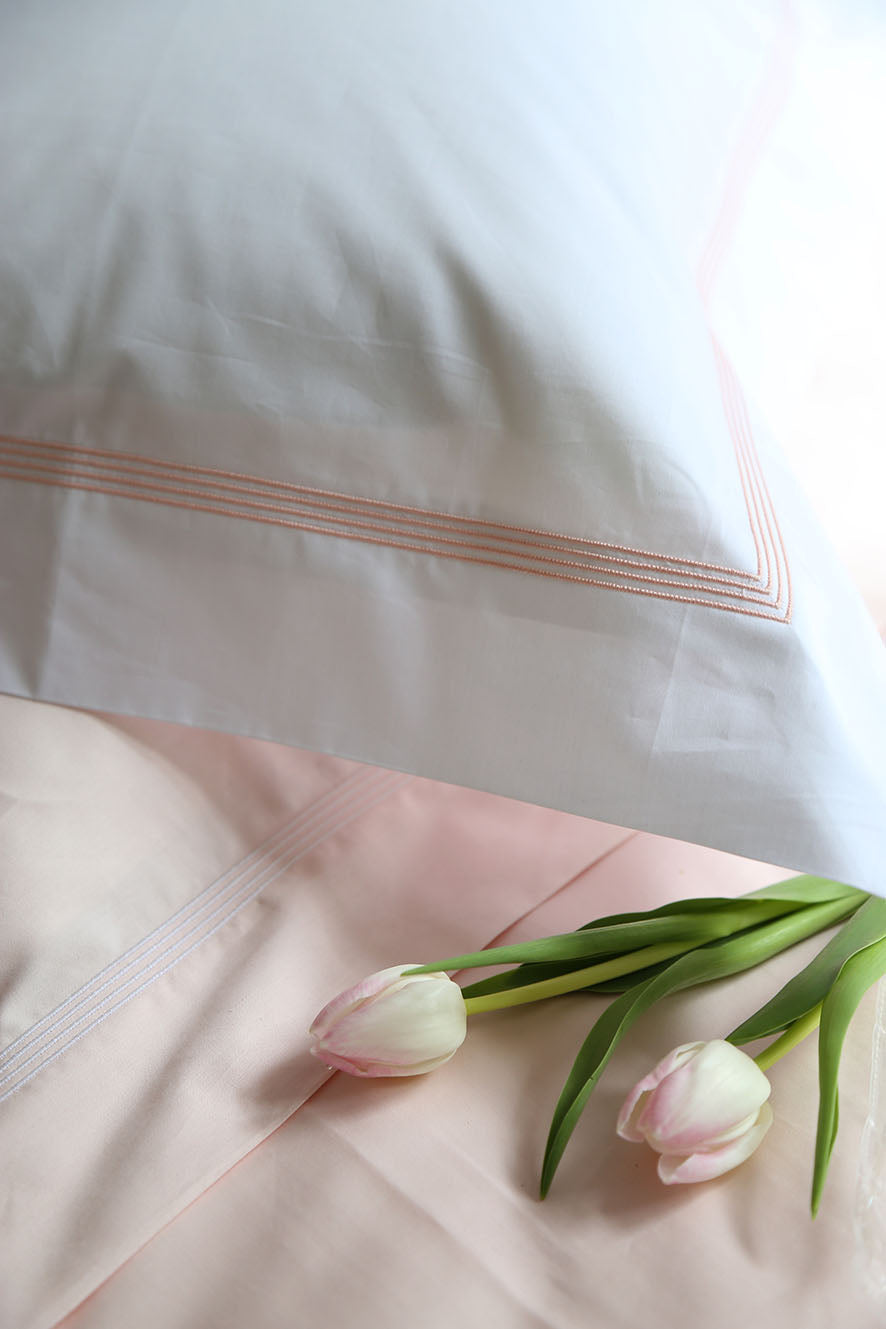 REED LINEN -Percale Four Row Cord Duvet Cover