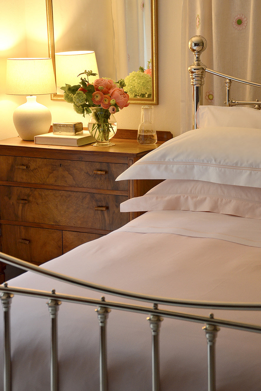 REED LINEN - Percale Two Row Cord Standard Pillowcases