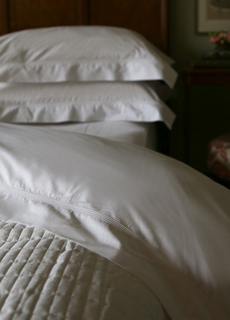 REED LINEN -Percale Four Row Cord Flat Sheet