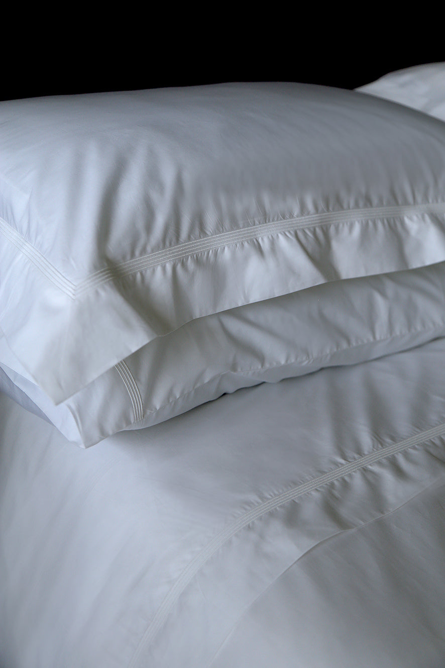 REED LINEN -Percale Four Row Cord Flat Sheet
