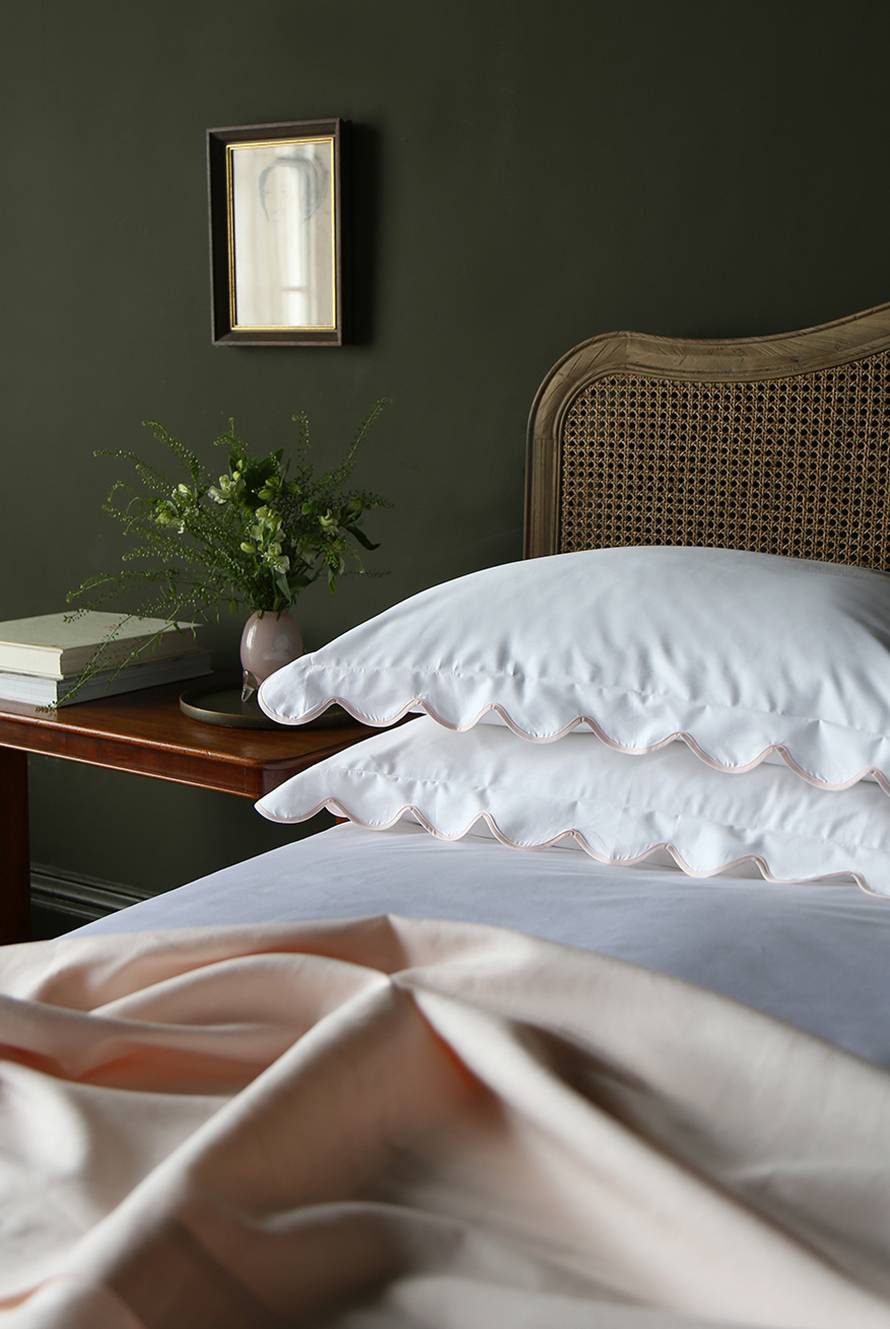 REED LINEN -Scallop  Oxford Duvet Cover