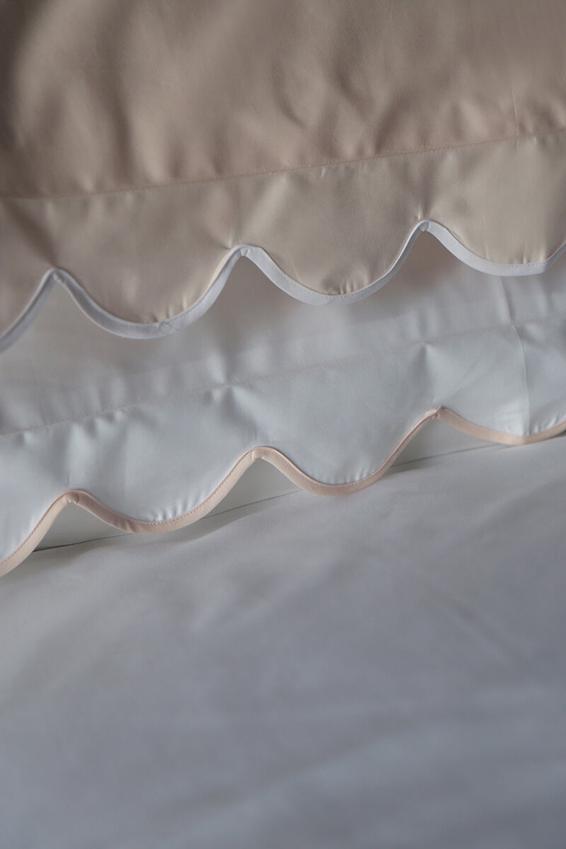 REED LINEN -Scallop  Oxford Duvet Cover