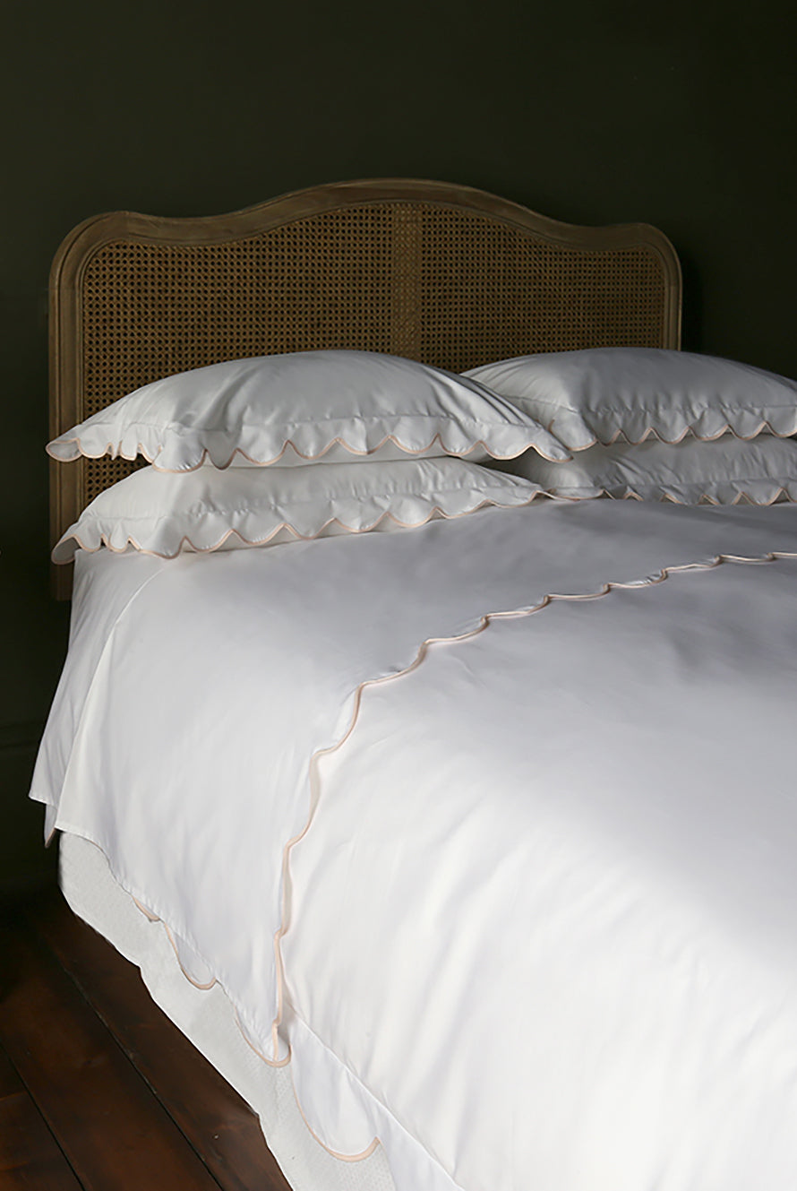 REED LINEN -Scallop  Oxford Duvet Cover