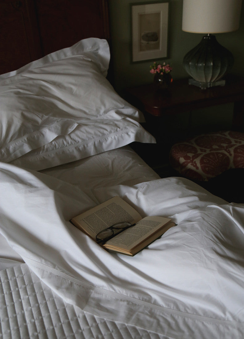 REED LINEN -Percale Four Row Cord Flat Sheet