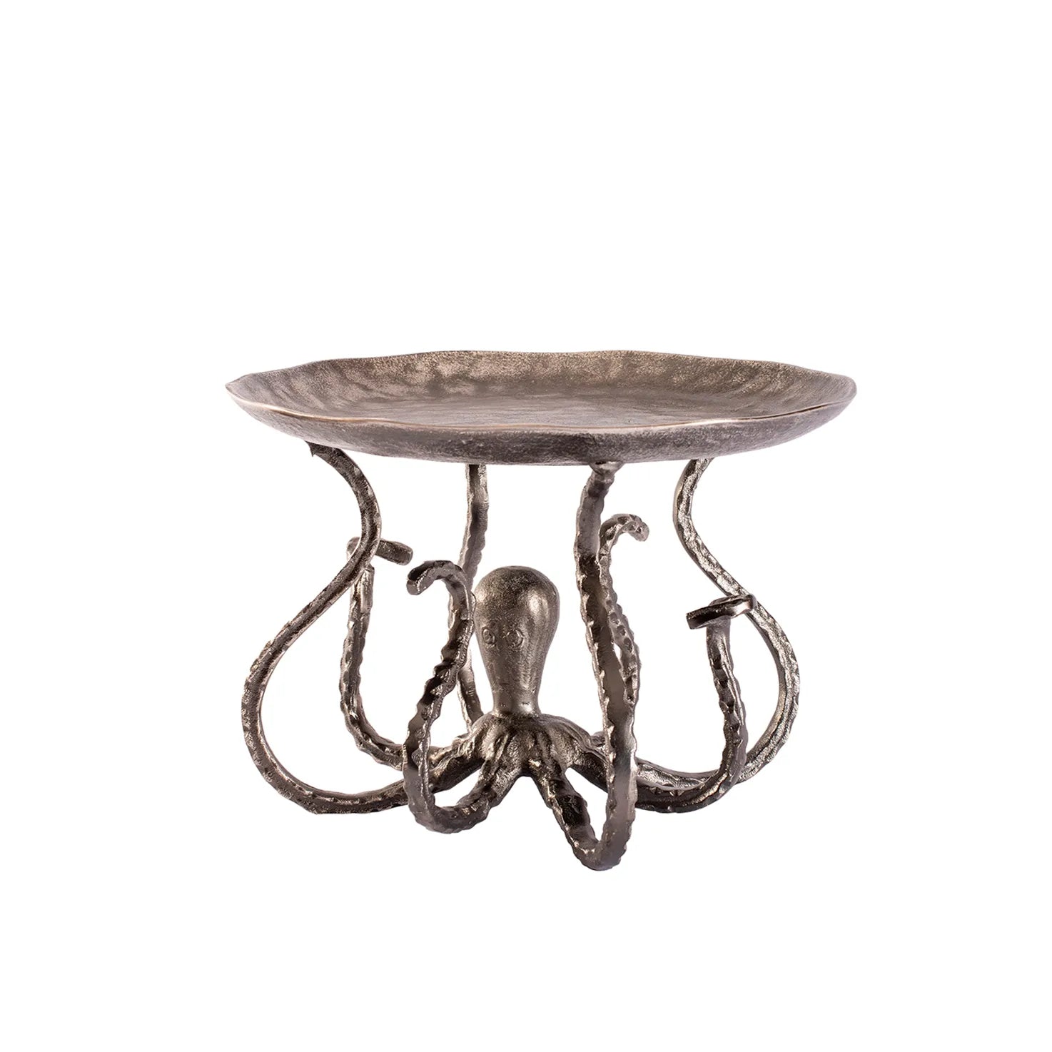 CAKE PLATE OCTOPUS PEWTER