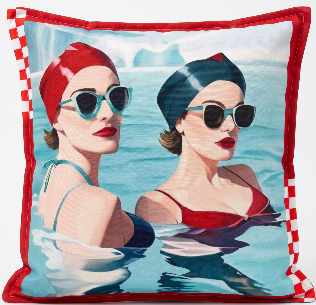 SCARLET SWIMMERS SCATTER CUSHION