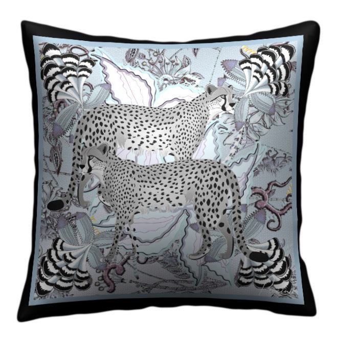 Introducing the Sky Cheetah Scatter Cushions - a sophisticated addition to your home decor. Made from premium materials, these luxurious cushions feature a unique sky cheetah print, adding a touch of exclusivity to any room. Elevate your space with these elegant and tasteful scatter cushions.