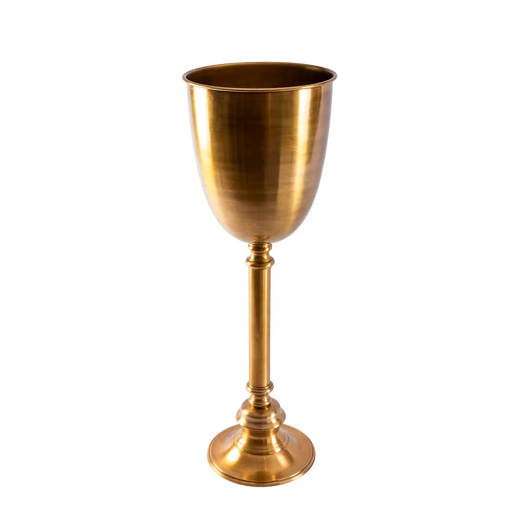WINE COOLER ON STAND FRENCH ANTIQUE BRASS