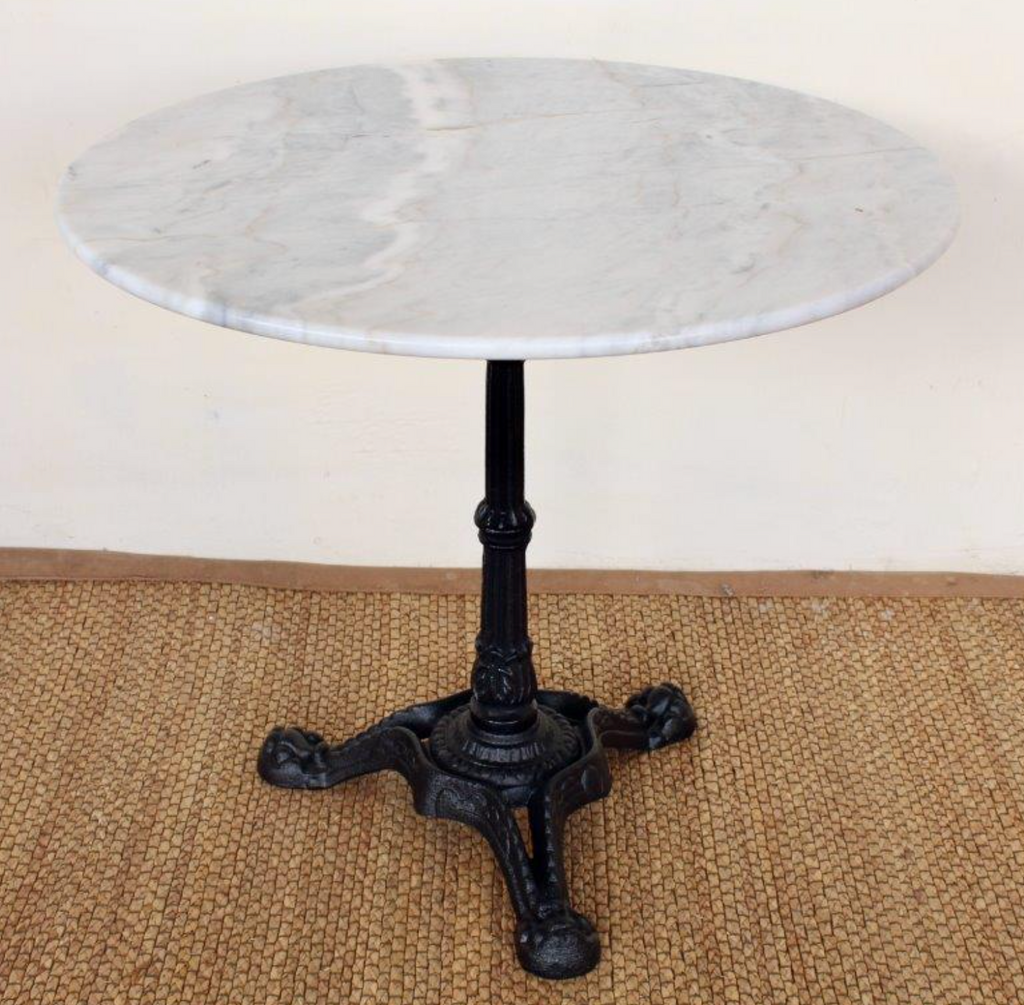 80cm WHITE ROUND MARBLE TABLE - BACK IN STOCK! - NetDécor 
