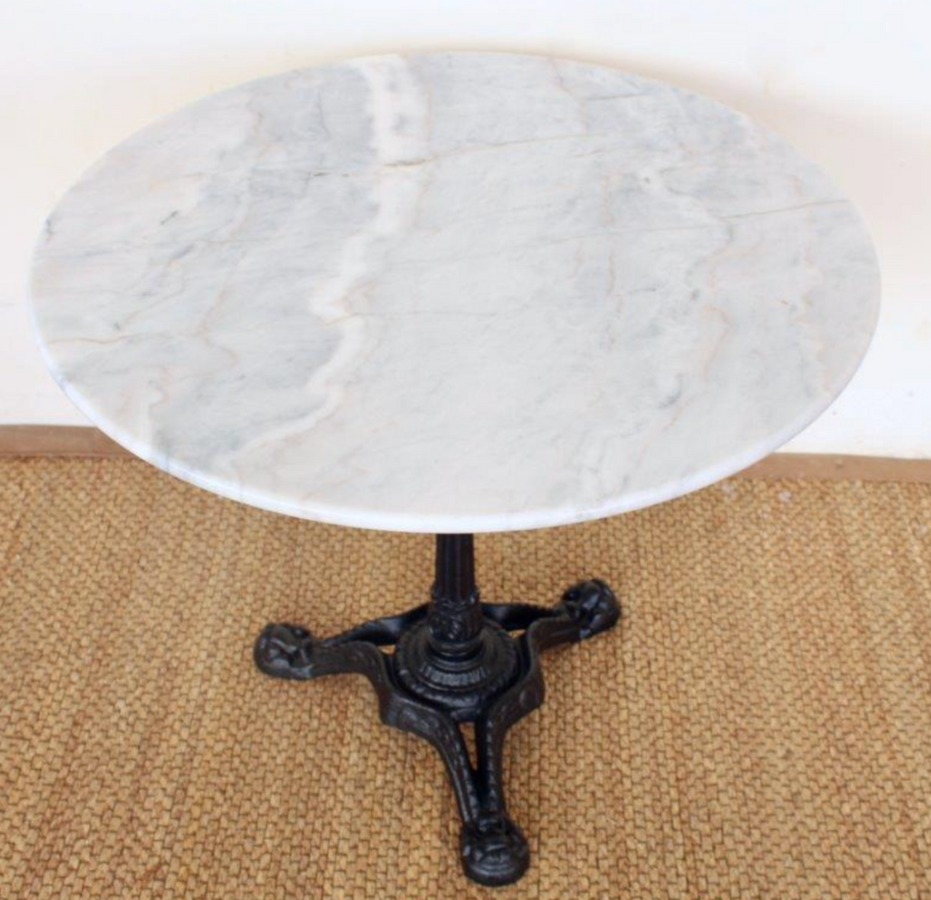 80cm WHITE ROUND MARBLE TABLE - BACK IN STOCK! - NetDécor 