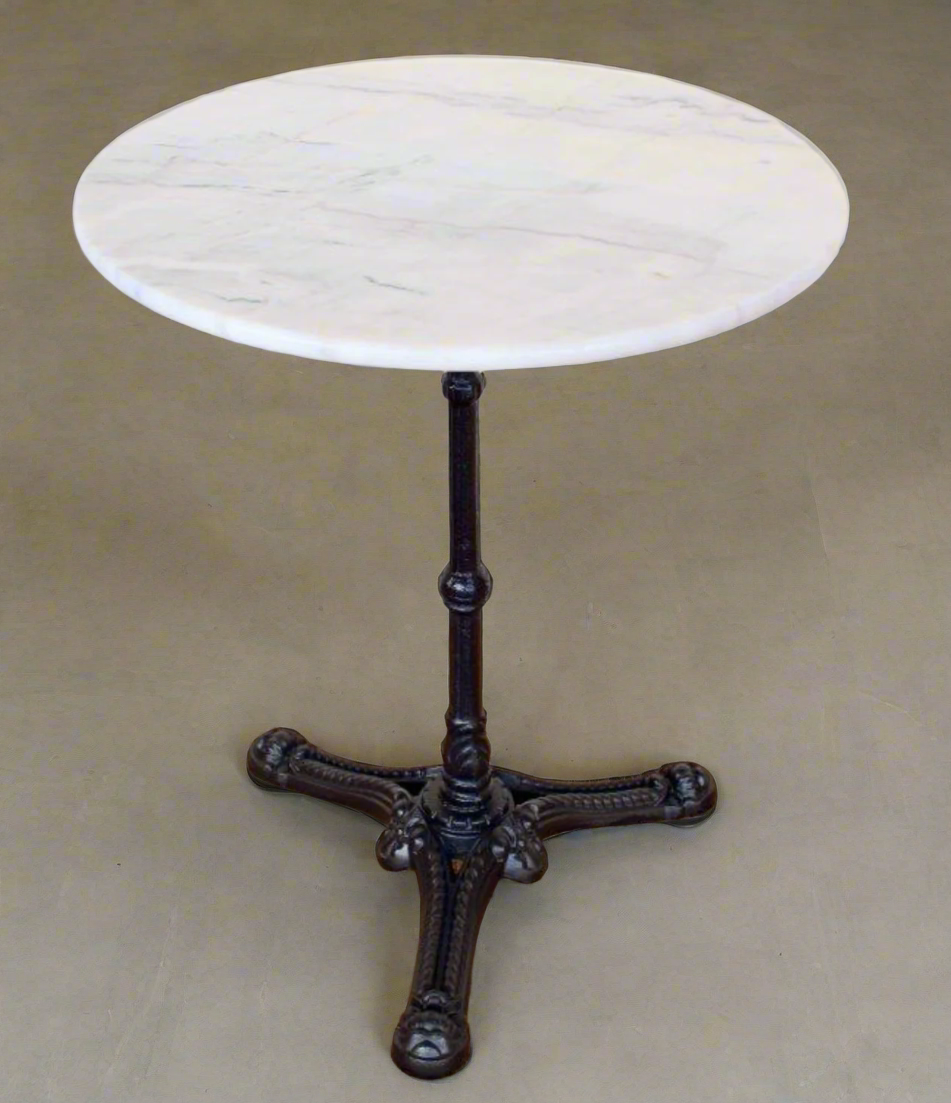 60cm WHITE ROUND MARBLE TABLE - BACK IN STOCK! - NetDécor 