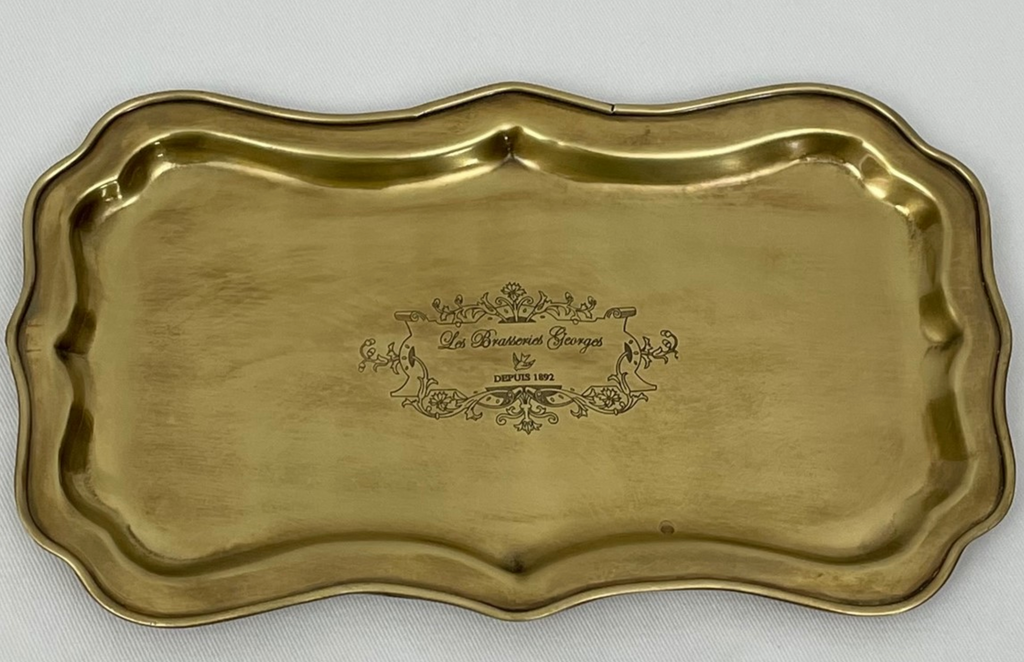 Antique Brass Snack Tray - NetDécor 