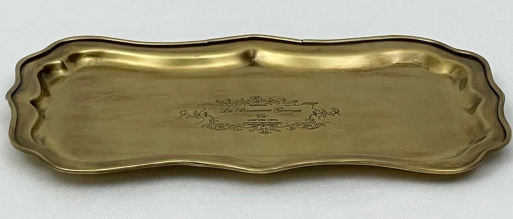 Antique Brass Snack Tray - NetDécor 