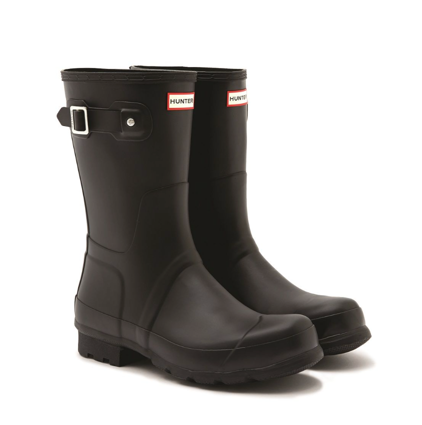 Hunter Mens Original Short Tri Colour Black Boot - NetDécor 