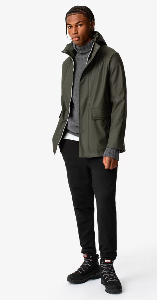 Hunter - Men's Rain Jacket Dark Olive - NetDécor 