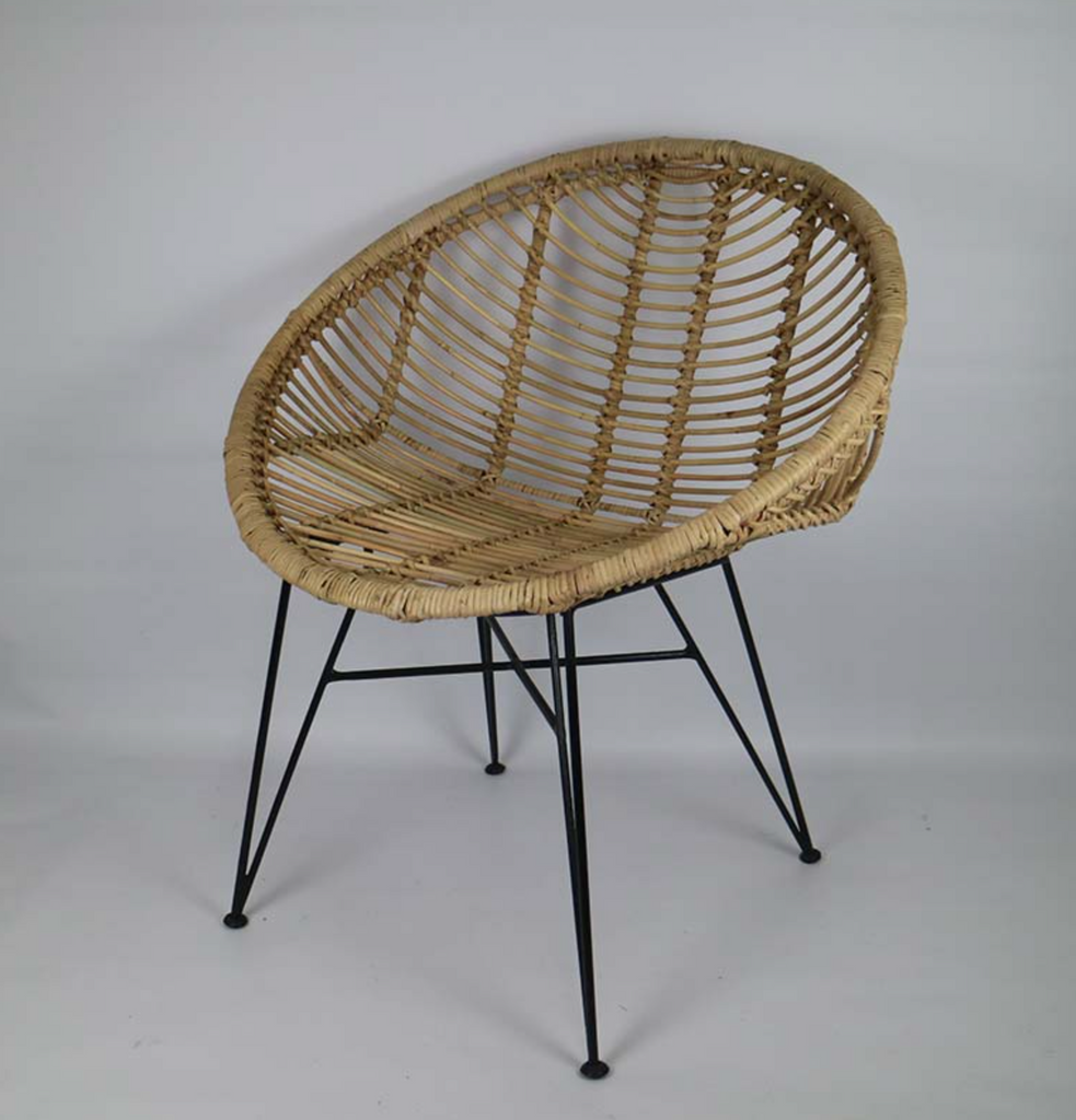 RATTAN THICK CHAIR ROUND NATURAL - NetDécor 