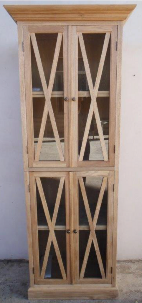 Cross 2 Door Cabinet Weathered Oak - NetDécor 