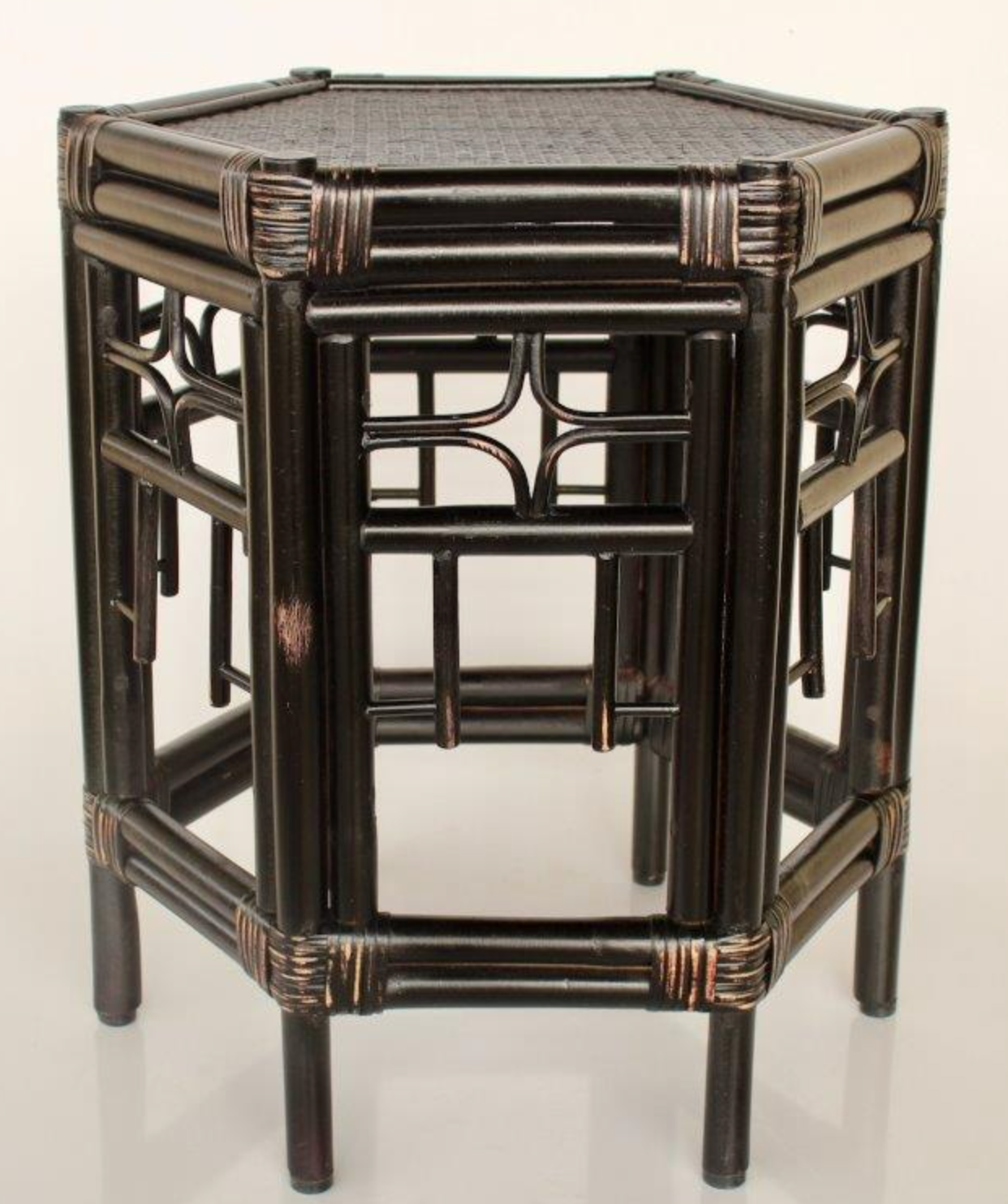 Black Hexagonal Side Table - NetDécor 