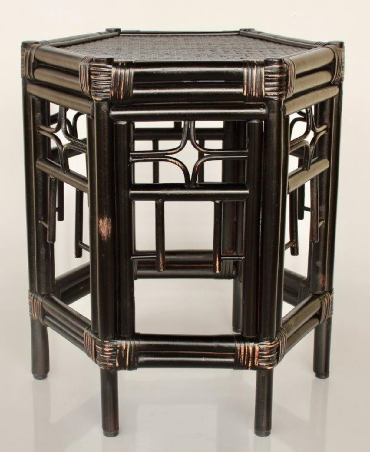 Black Hexagonal Side Table - NetDécor 