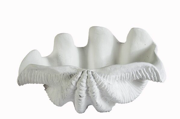 White Resin Clam Shell