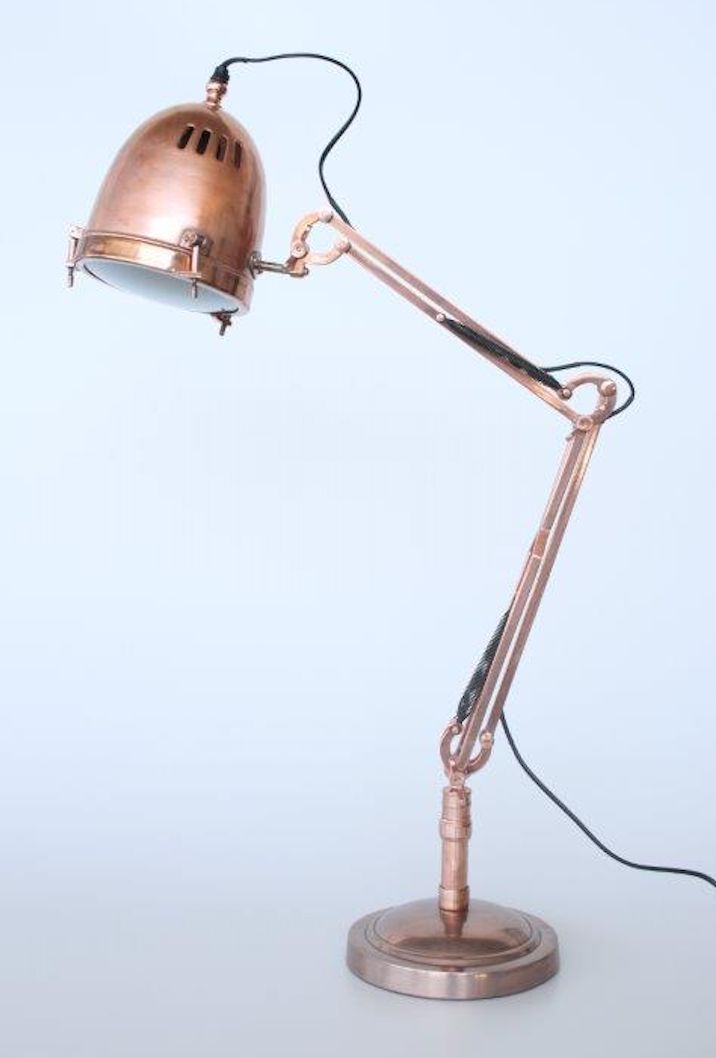 89cm ANTIQUE COPPER TABLE LAMP