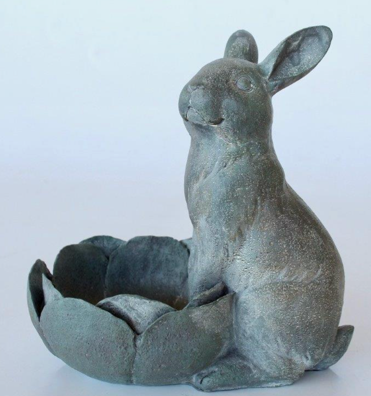 GREEN RABBIT WITH FLOWER POT