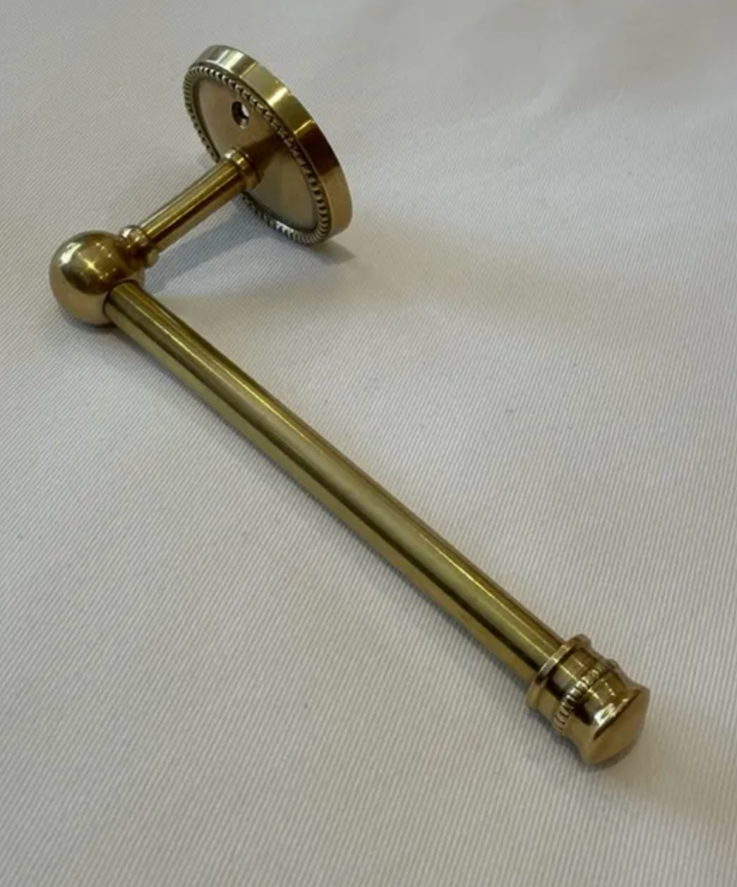 TOILET ROLL HOLDER BEADED BRASS