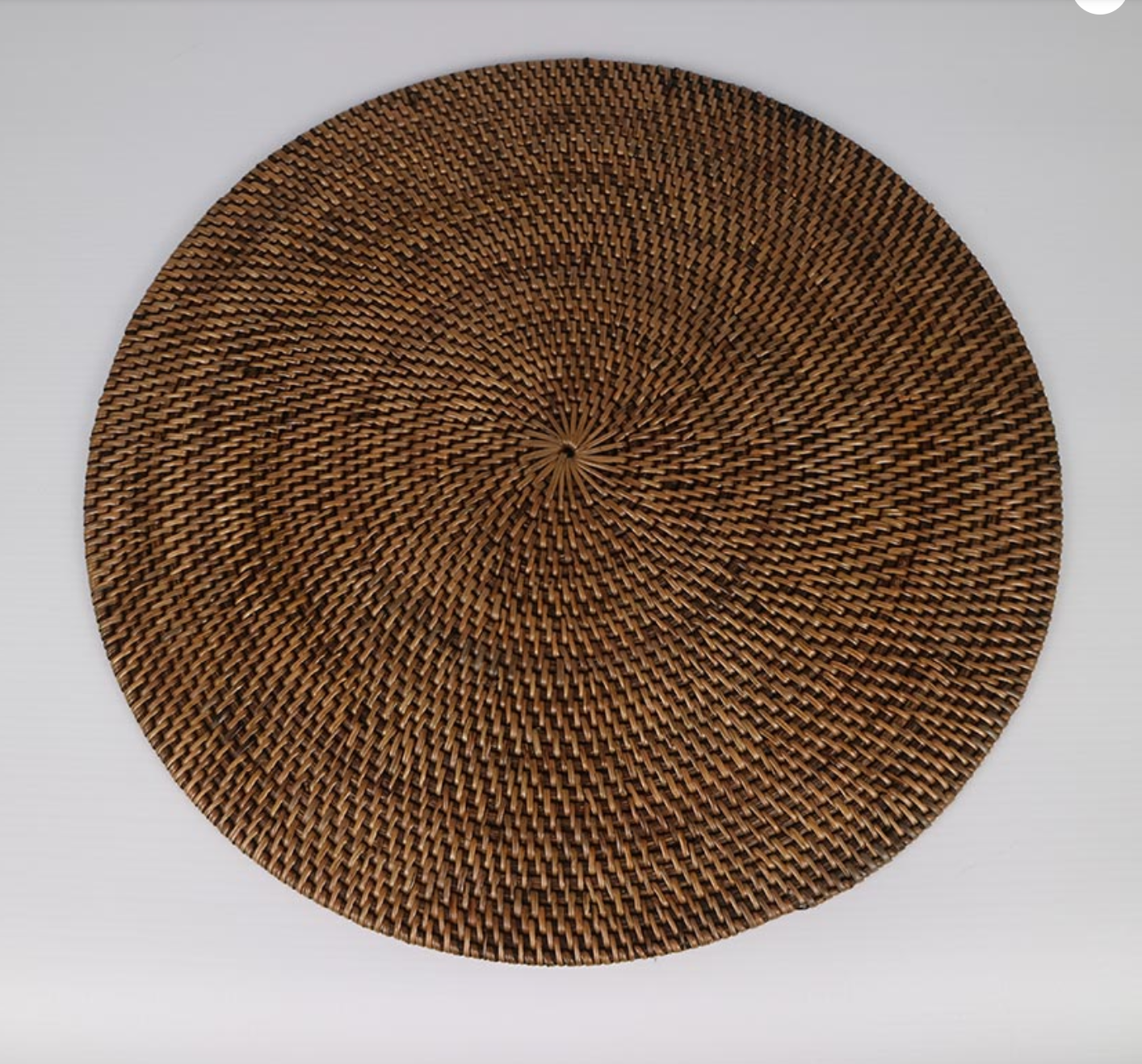 RATTAN PLACEMATS ROUND SOLID ANTIQUE