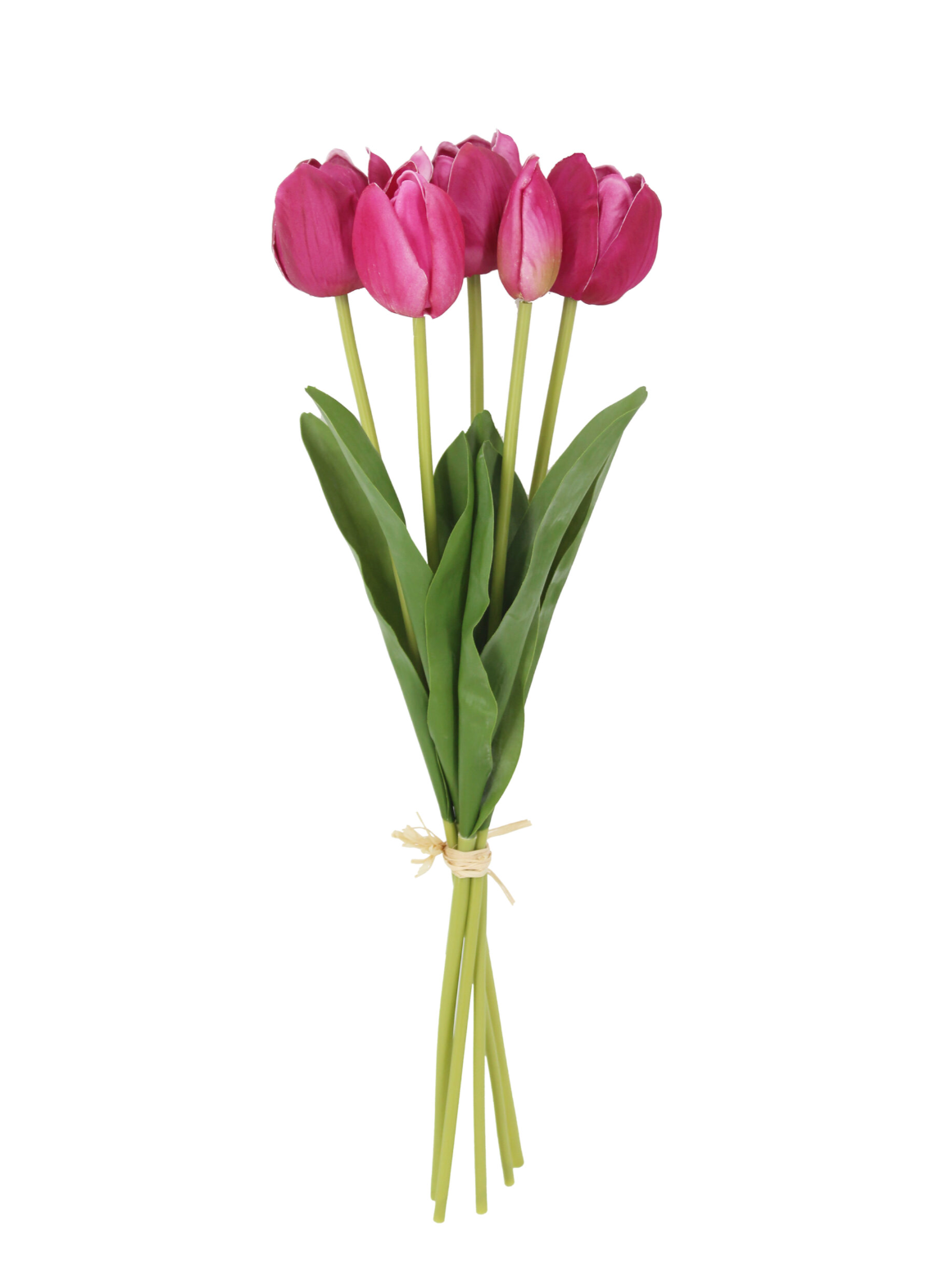 Bunch of 10 Deep Wine Faux Tulips