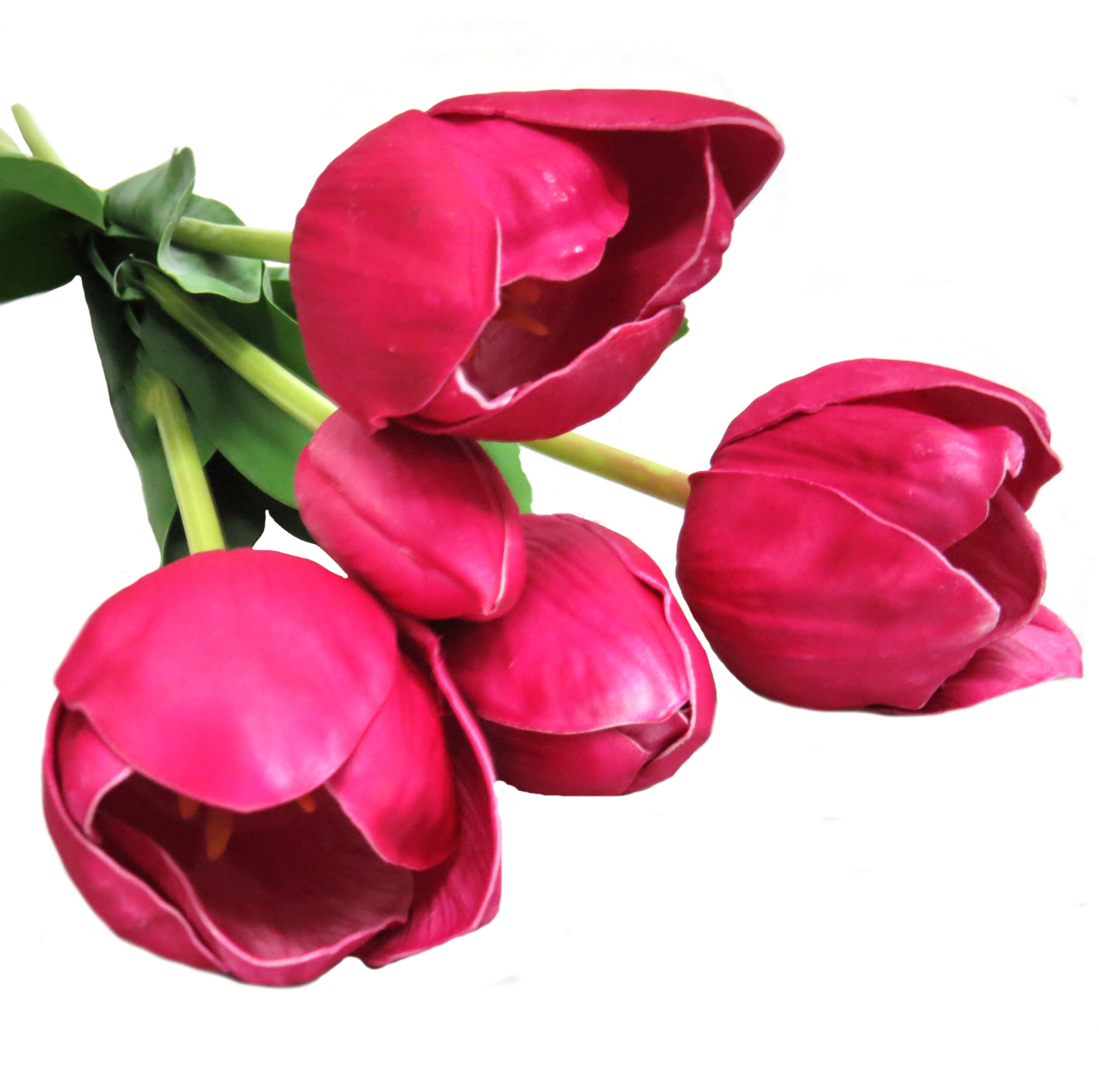 Bunch of 10 Deep Wine Faux Tulips