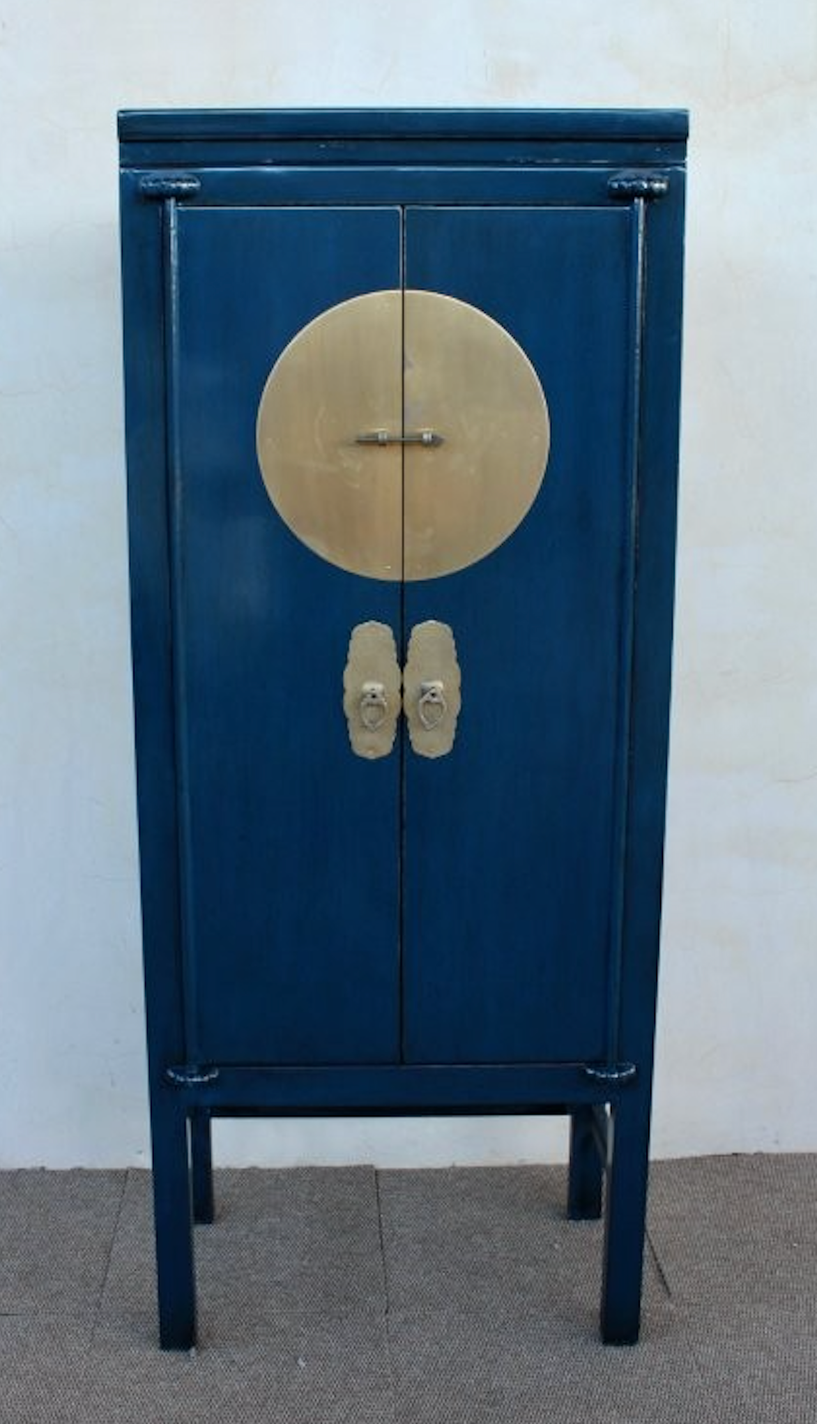 TALL NAVY BLUE 2 DOOR WEDDING CABINET