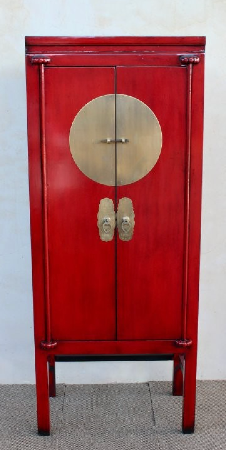 TALL RED 2 DOOR WEDDING CABINET